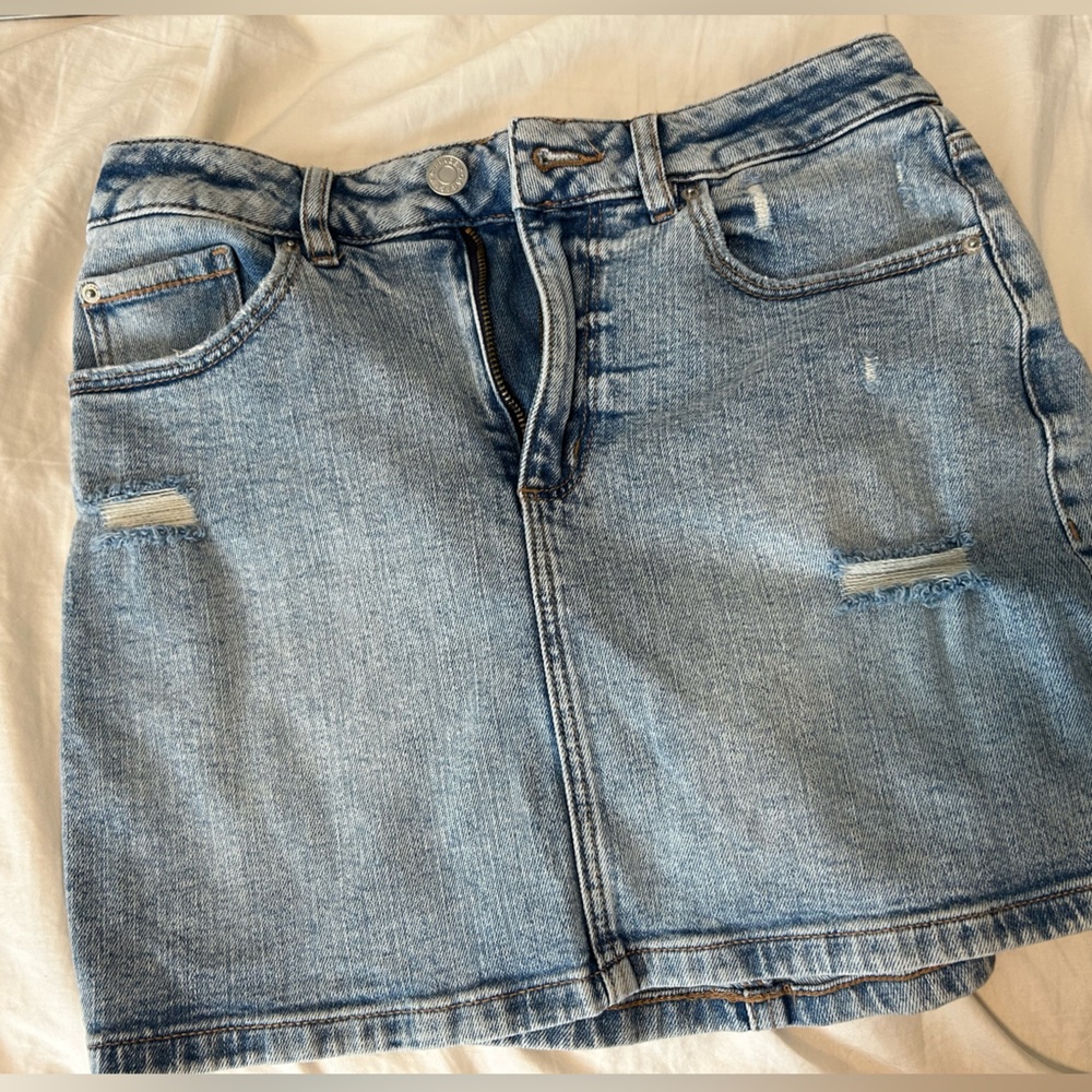 Garage mini denim skirt